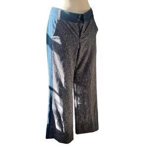 Anthropologie blue gray marled two tone color block trousers